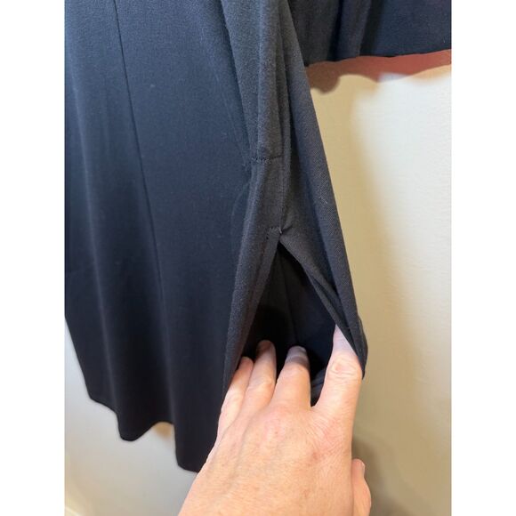 Nic+Zoe Knit A-Line Dress Women’s Size XS Black Onyx V-Neck Relaxed Fit NWT - Picture 7 of 9